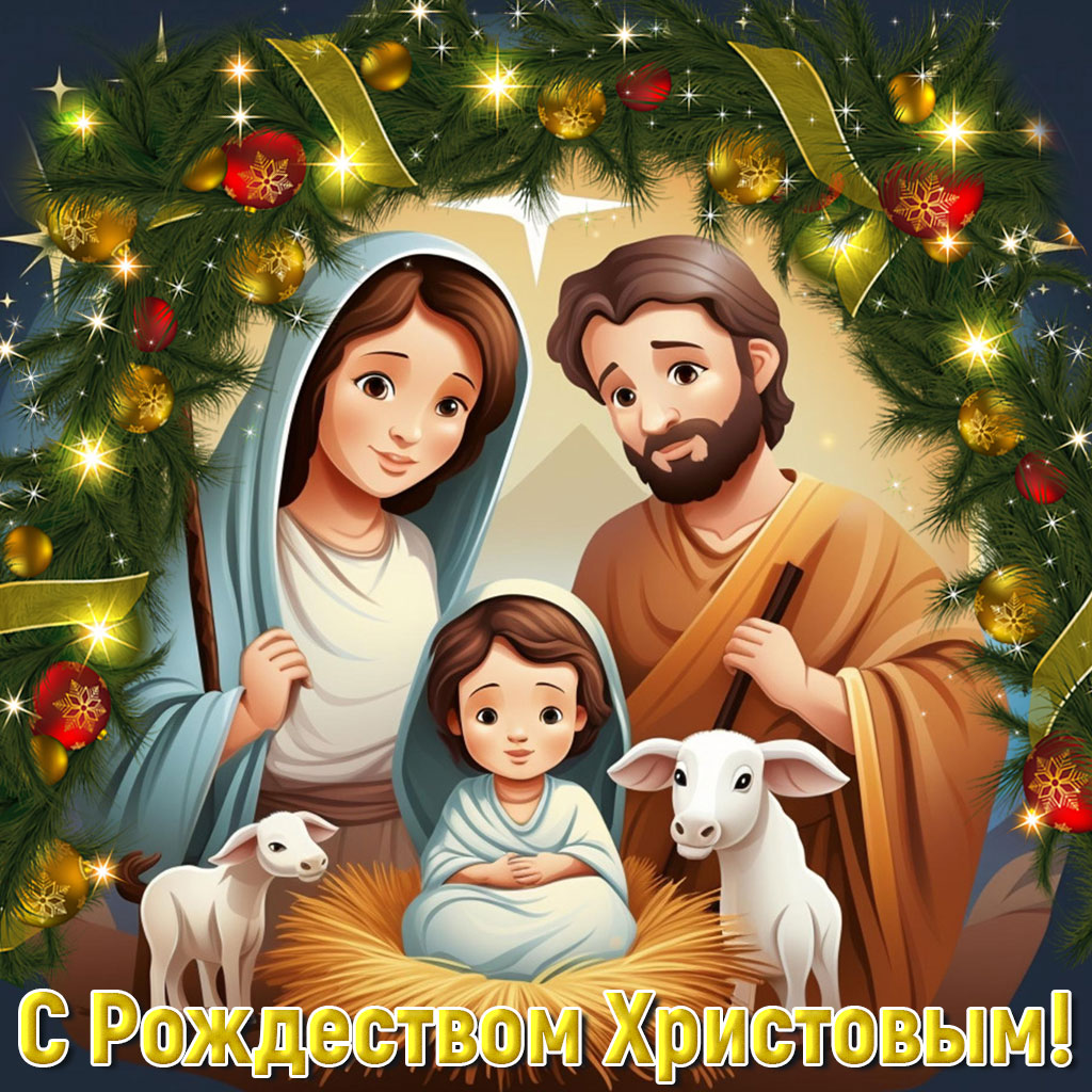 Открытка с Рождеством Христовым